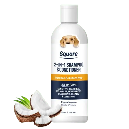 Best 2-in-1 shampoo & conditioner bottle for dogs with coconut and aloe vera