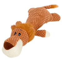 Interactive 11-inch plush lion dog toy for chewing and mental play