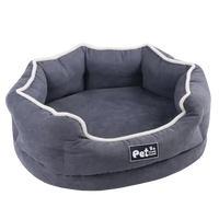 Side view of a durable and washable luxury dog bed, showcasing its tear-resistant fabric. Buy for Dog
