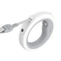 Gray 360° dog leash with wrist strap and LED for nighttime safety