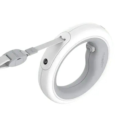 Gray 360° dog leash with wrist strap and LED for nighttime safety