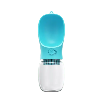 Filtered dog water bottle, providing clean water for dogs on the go. Buy for Dog