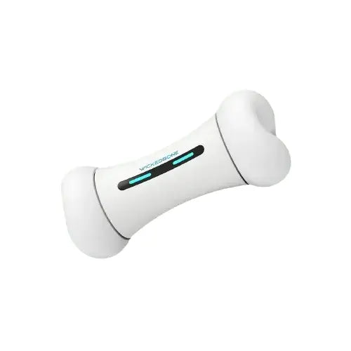 Rechargeable Dog Bone used for indoor play by a happy dog. BUY FOR DOG