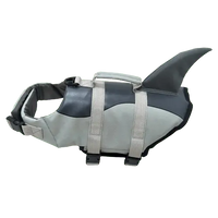 Shark dog life jacket for water safety and visibility