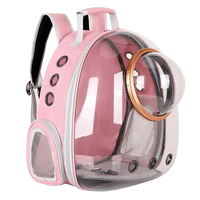 Veterinarian recommended pet carrier backpack for reducing pet stress during travel.