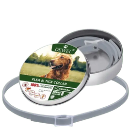 Eco-Friendly Dewel Flea and Tick Collar for Dogs and Cats, Offers 8 Months Protection with Natural Ingredients, Waterproof and Veterinarian Approved