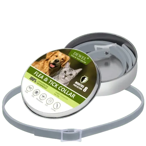 Eco-Friendly Dewel Flea and Tick Collar for Dogs and Cats, Offers 8 Months Protection with Natural Ingredients, Waterproof and Veterinarian Approved. BUY FOR DOG