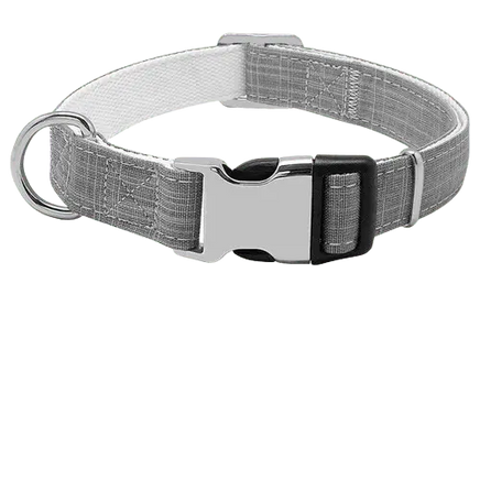 Sleek Grey dog collar ID, combining sophistication with modern pet fashion. BUY FOR DOG