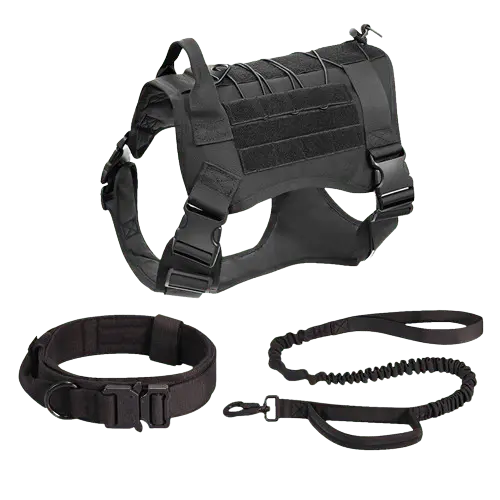 Adjustable tactical vest for large active dog breeds