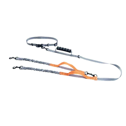 Hands-free dual dog leash with reflective safety for night walks, designed for tangle-free and stress-free outings. Buy for Dog