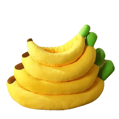 Banana pet bed for cats and small dogs