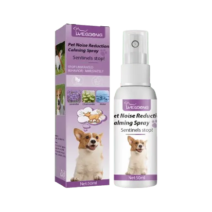 Barking dog calming spray with lavender and chamomile for noise control