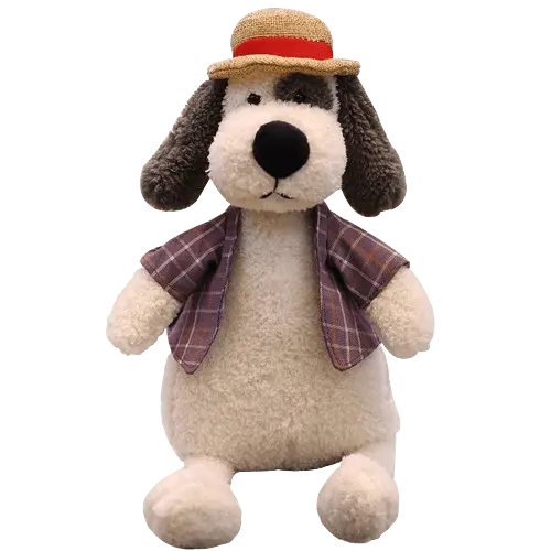 Cute white dog plush toy, a perfect companion for your pet. Buy for Dog