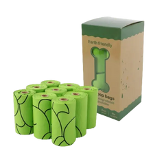 Eco-friendly dog waste bags crafted from cornstarch, ensuring durability and environmental safety. Buy for Dog