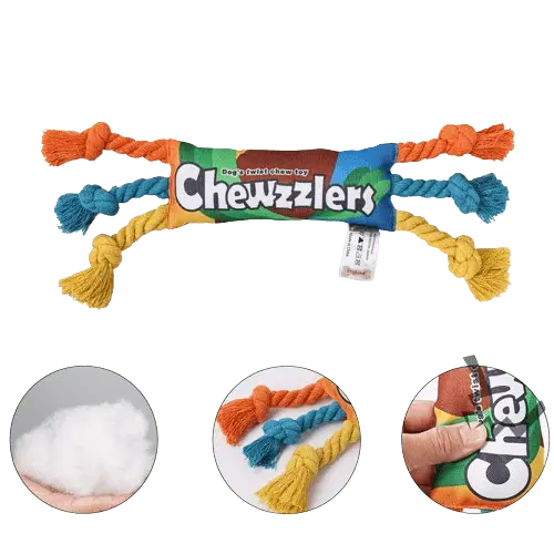 Bite-resistant dog chew toy, promotes dental health and keeps dogs entertained.