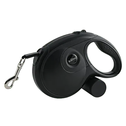 Black leash for dogs – strong retractable leash for walks & training