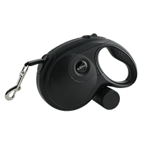 Black leash for dogs – strong retractable leash for walks & training