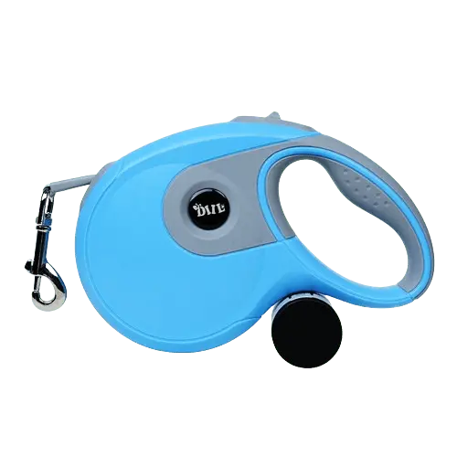 Blue retractable leash with comfort grip – for small, medium, and large dogs