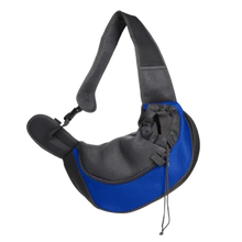 Blue breathable pet carrier bag for small dogs and cats – ideal for travel