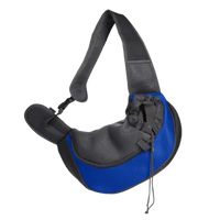 Breathable blue pet travel bag with secure straps for comfortable trips. Buy for Dog