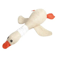 Chew-resistant durable squeaky duck toy for aggressive chewers, ideal for mental stimulation and dental health. Buy for Dog