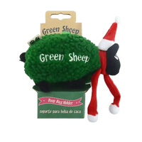 Festive Christmas Sheep Dog Poop Bag Holder - Adorned with Santa Hat for Holiday Cheer. Buy for Dog