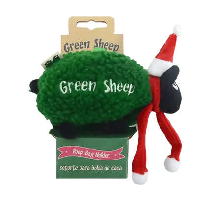 Festive Christmas Sheep Dog Poop Bag Holder - Adorned with Santa Hat for Holiday Cheer. Buy for Dog