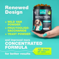 Stronger Formula of No Poo Chews – 45 Days of Use with Wild Yam, Yeast, and Fructooligosaccharide