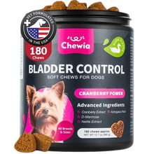 Cranberry Chews for Dogs – Bladder Control Soft Treats with Natural Ingredients.