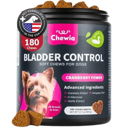 Cranberry Chews for Dogs – Bladder Control Soft Treats with Natural Ingredients.