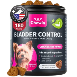 Cranberry Chews for Dogs – Bladder Control Soft Treats with Natural Ingredients.