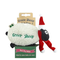 Christmas Sheep Dog Poop Bag Holder with Santa Hat - Festive and Fun for Holiday Walks. Buy for Dog