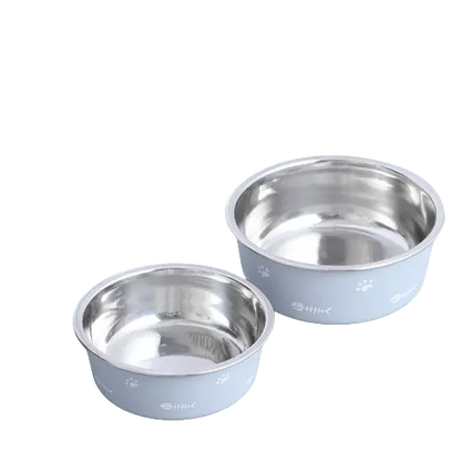 Eco-friendly dog bowl with a rubber bottom for stability, preventing floor scratches. Buy for Dog