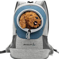 Dog backpack carrier for small dogs and puppies with breathable mesh and adjustable straps, ideal for hiking and travel.