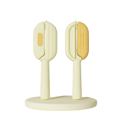 Orange dog brush for shedding, slicker grooming comb for dogs and cats to remove loose hair, tangles, and reduce moulting.