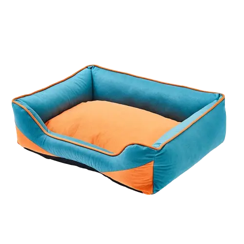 Dog sleeping peacefully and comfortably on a plush bed, perfect for rest and relaxation.