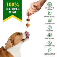 100% natural meat dog treat stick – high protein, odor-free, and long-lasting pleasure.