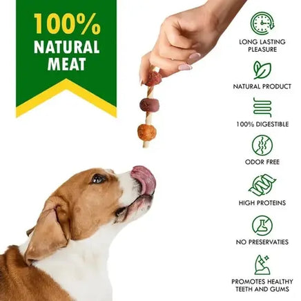 100% natural meat dog treat stick – high protein, odor-free, and long-lasting pleasure.