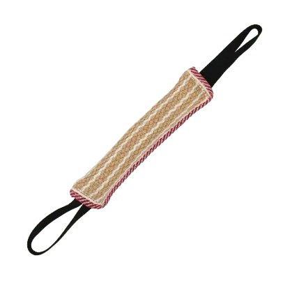 Cotton tug toy for bite training and interactive play