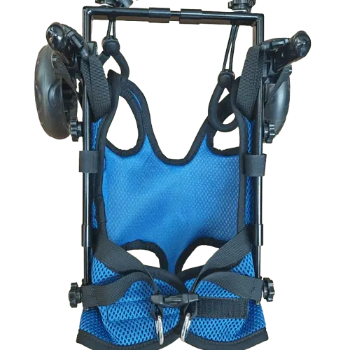 Adjustable and comfortable dog wheelchair for improved mobility.