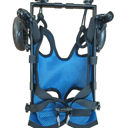 Adjustable and comfortable dog wheelchair for improved mobility.