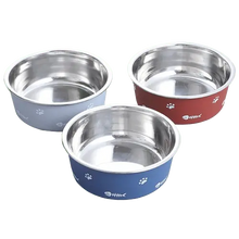 Non-skid, durable dog bowl with rubber bottom, ideal for preventing spills and slips. Buy for Dog