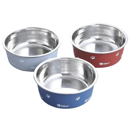 Non-skid, durable dog bowl with rubber bottom, ideal for preventing spills and slips. Buy for Dog