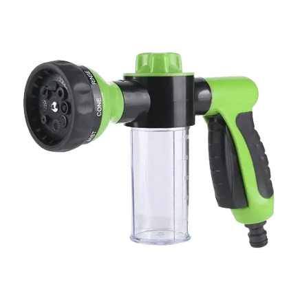 Dog bathing sprayer with integrated soap dispenser and adjustable spray patterns for easy grooming. Buy for Dog