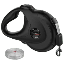 Black dog retractable leash 13 ft – strong reflective leash for small and big dogs.