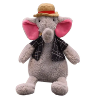 Durable dog plush toy featuring a grey elephant, ideal for play. Buy for Dog