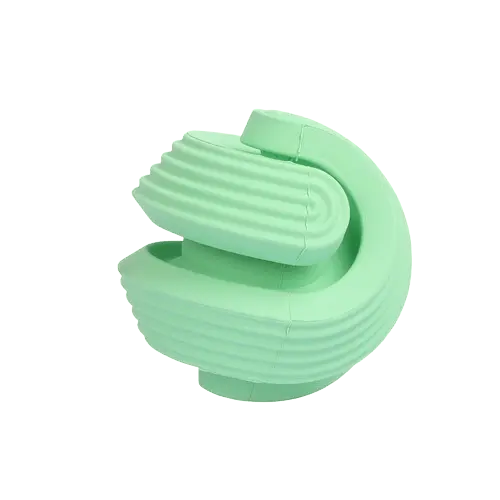 Durable natural rubber dog toy ball designed for long-lasting fun and teeth cleaning, perfect for chewers. Buy for Dog