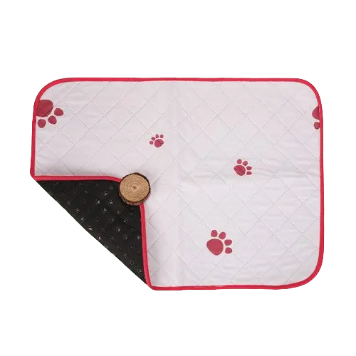 Pet pad featuring a distinctive bone pattern, ideal for home use. BUY FOR DOG