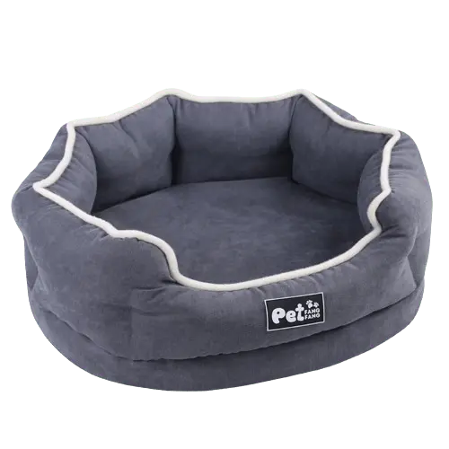 Side view of a durable and washable luxury dog bed, showcasing its tear-resistant fabric. Buy for Dog