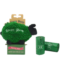 Eco-friendly Green Sheep Dog Poop Bag Holder - Perfect for Stylish Pet Owner. Buy for Dogs